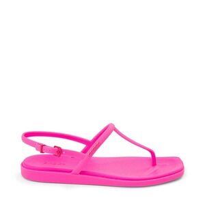 Crocs Miami Thong Flip Sandals Electric Pink Square Toe Ankle Strap  NEW Sz 5
